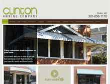 Tablet Screenshot of clintonawningco.com